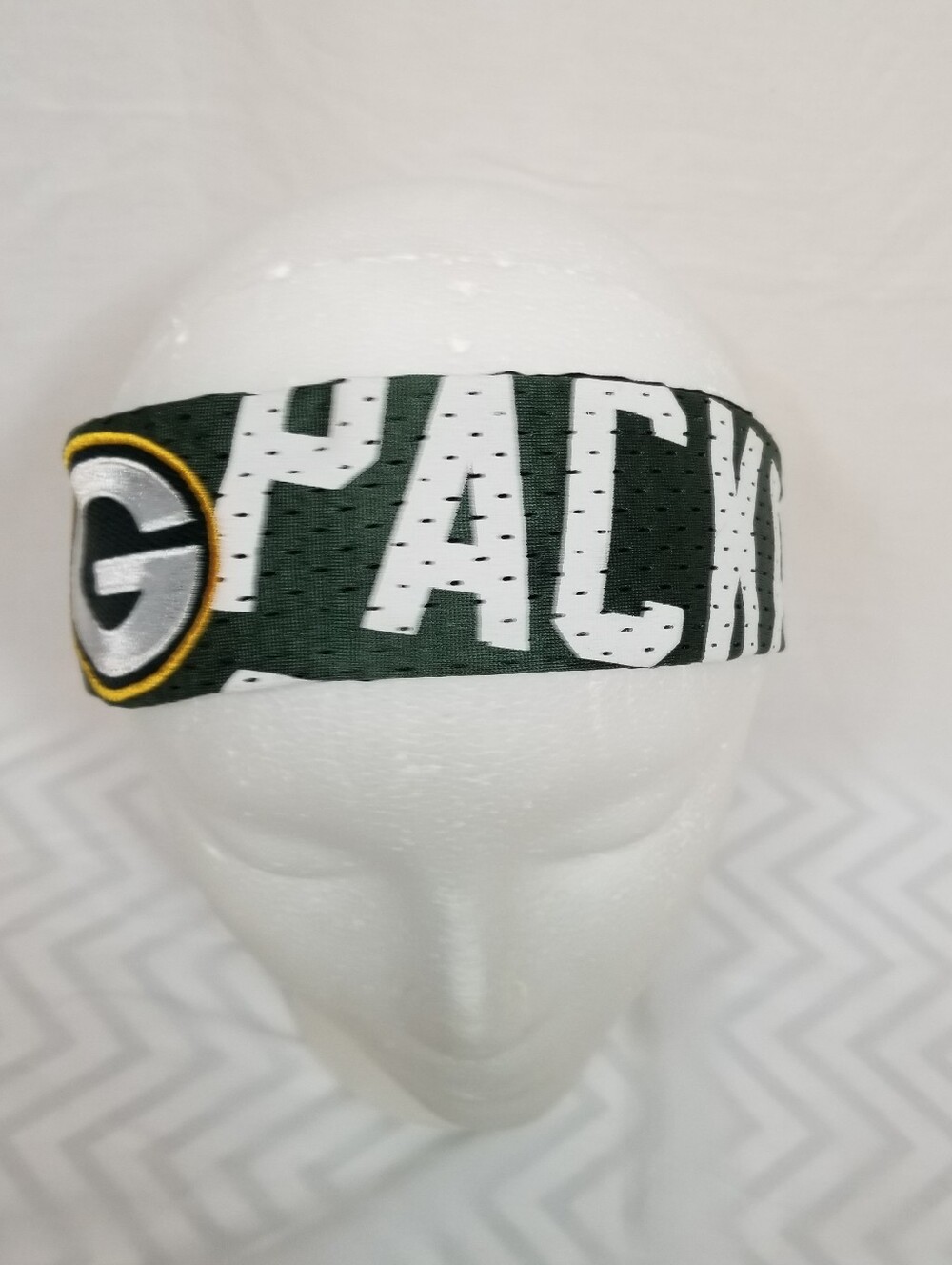Green Bay Packers Littlearth Green  White Fanband Embroideried "G" One Size Head